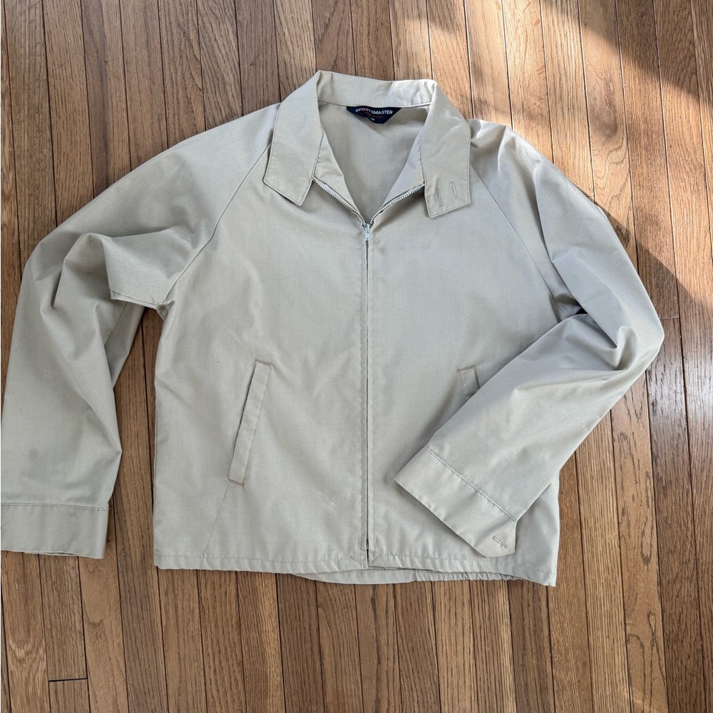 VINTAGE MENS KHAKI SPORTSWEAR JACKET MEDIUM